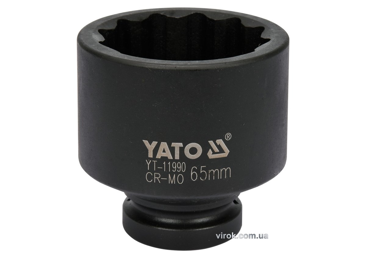 YATO Головка торцева ударна 12-гранна YATO : квадрат 1", М= 65 мм, L= 93 мм | YT-11990