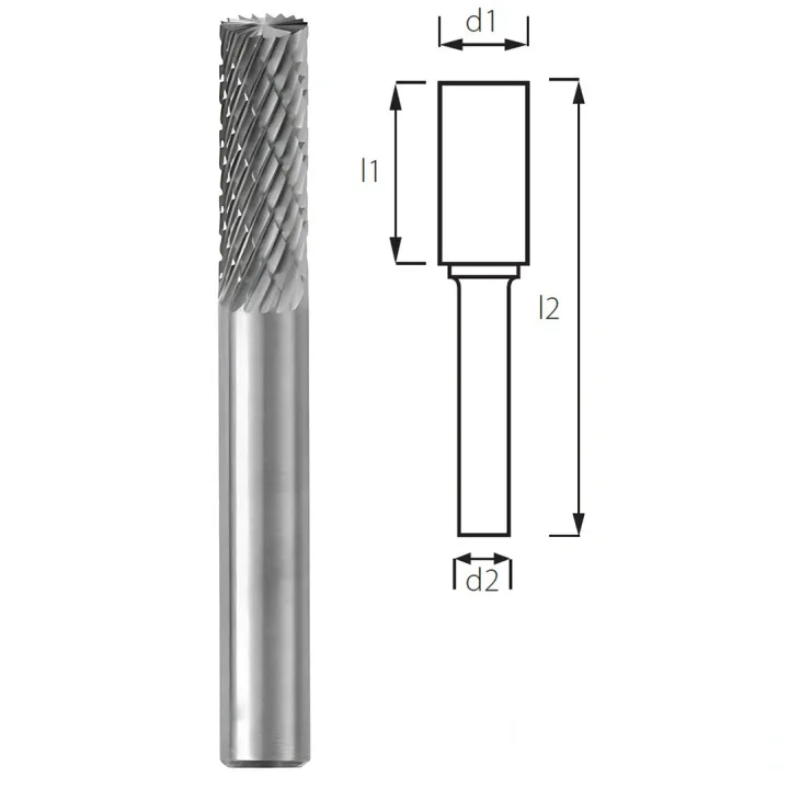Борфреза цилиндрическая с торцевым зубом PROFITOOL - 3х14х50x3 мм (B03143-6-50)