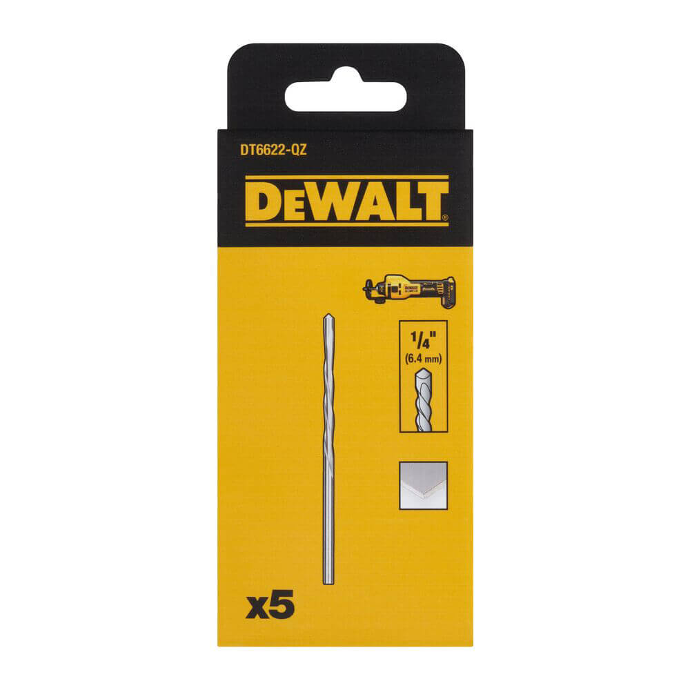 Фреза для гіпсокартону DeWALT, хвостовик 1/4 дюйма, 5 шт. | DT6622