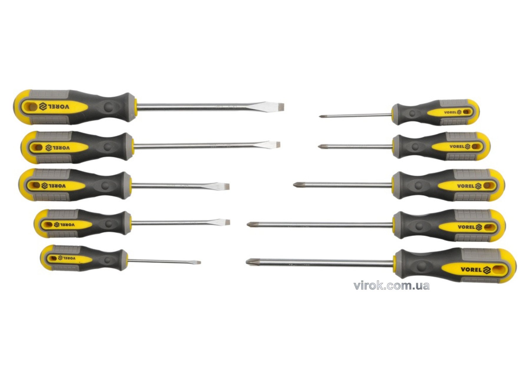 VOREL Набір викруток : CrV. 10 шт.  | 60970