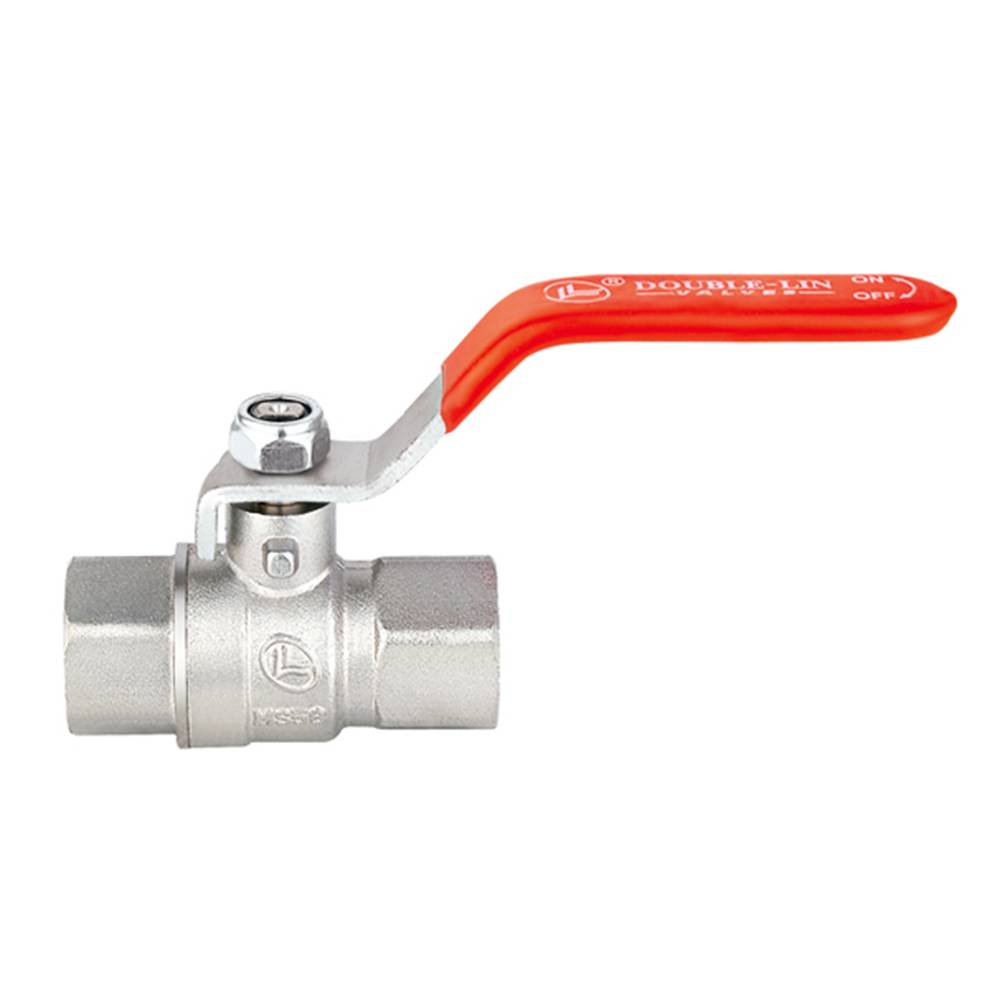 Кран латунний шаровий 4 різьба В/В ручка Double-lin | 78-039