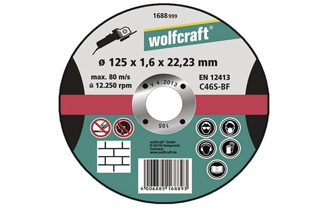 Wolfcraft отрезной диск для чистого реза Ø 125 x 1,6 x 22,2 // 1688999