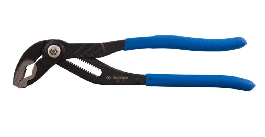 KING TONY Захват трубный (клещи раздвижные) 12" кнопочный механизм | 6517-12C