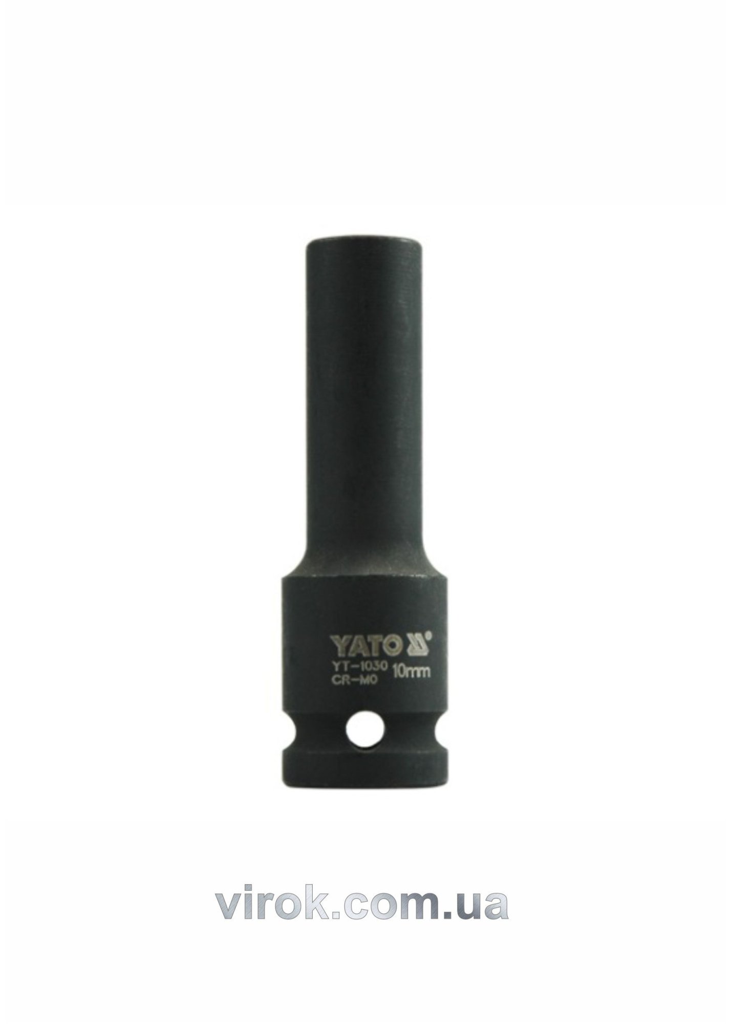 YATO Головка торцева ударна 6-гранна YATO : подовжена, квадрат 1/2", М= 10 мм, L= 78 мм  | YT-1030
