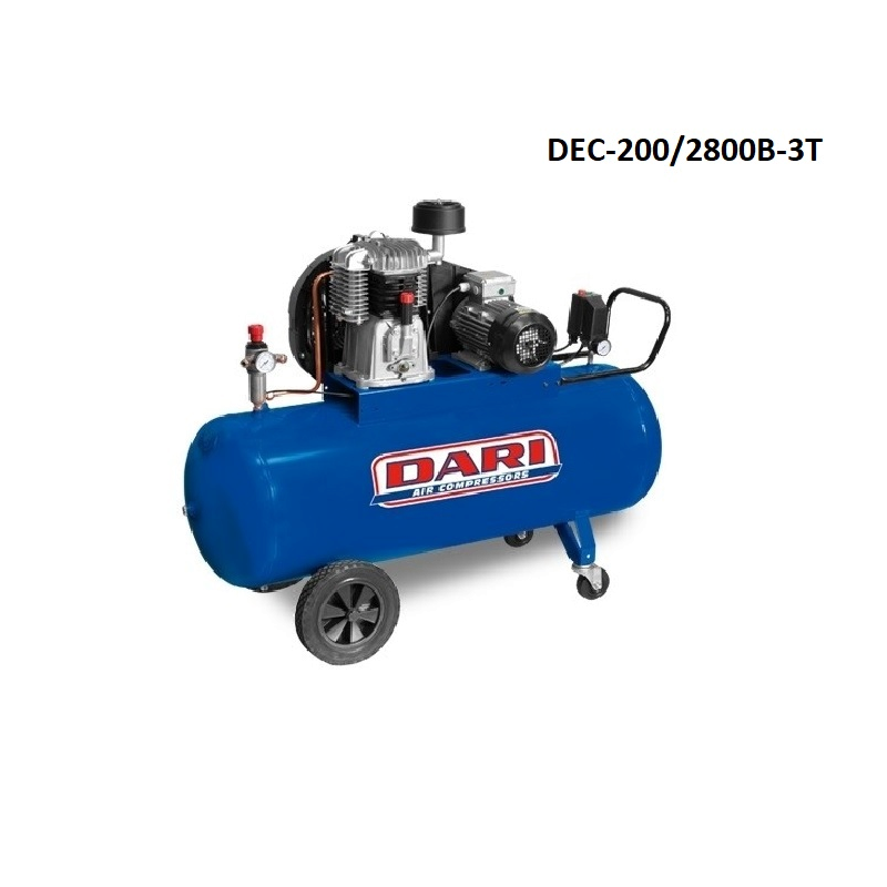 DARI Компрессор поршневой DARI DEC 200/2800B-3M (220V) (ресивер 200 л, пр-сть 330 л/мин) | 28LC504FD