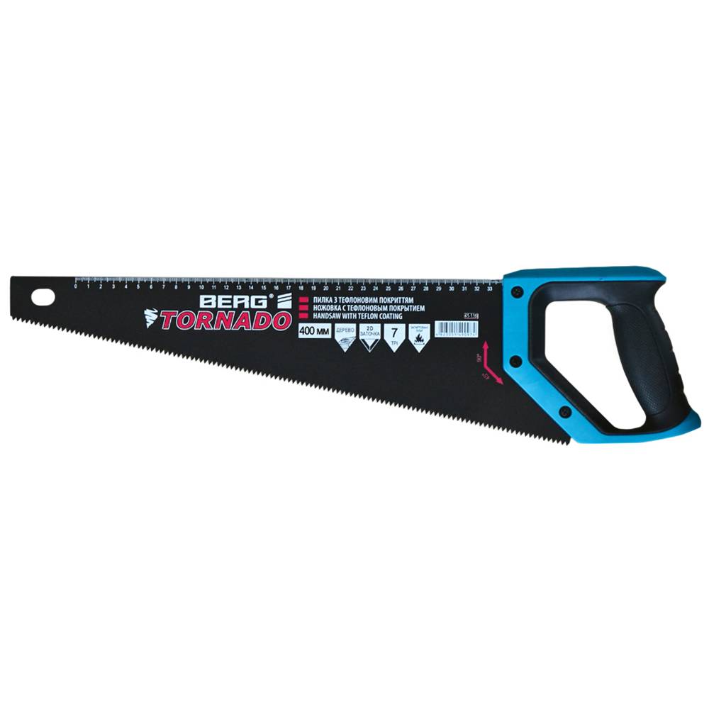 Пилка з тефлоновим покриттям, Tornado, 400мм Berg | 41-116