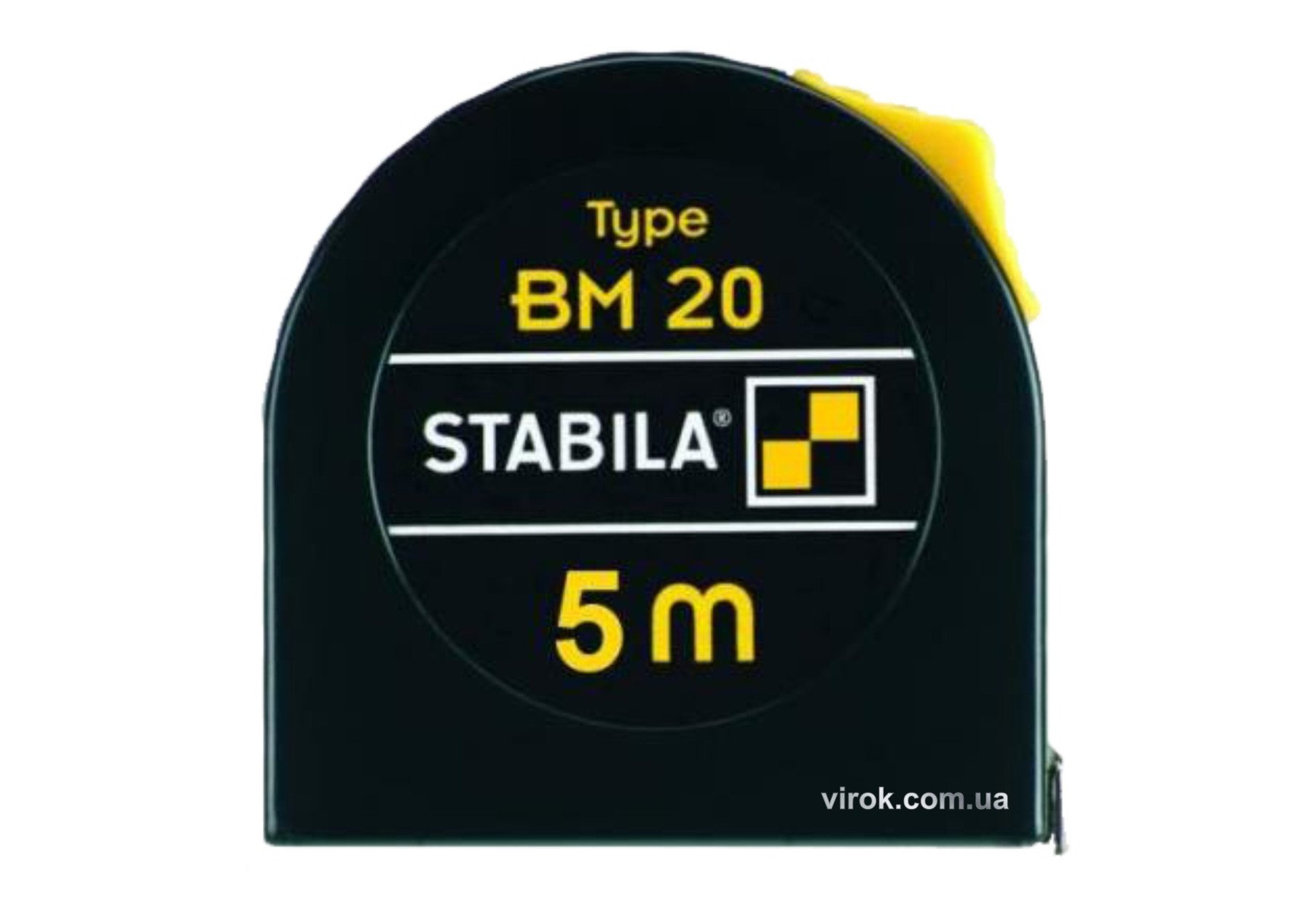 STABILA Рулетка Type BM20 : L= 5 м x 19 мм, пласт. корпус з сталевою стрічкою | 16446