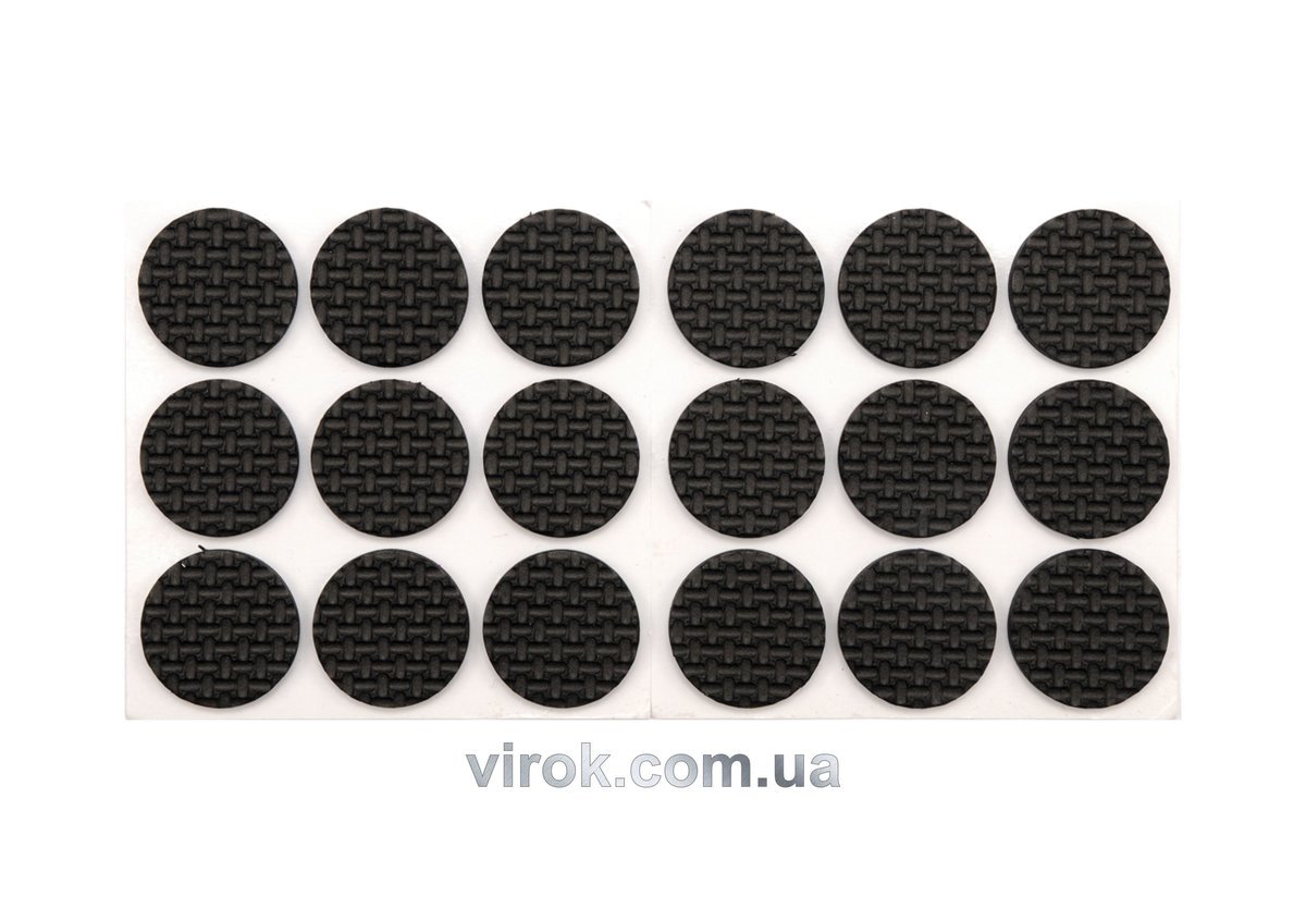VOREL Протектор самоклеючий 25мм, набір 18шт чорні  | 74886