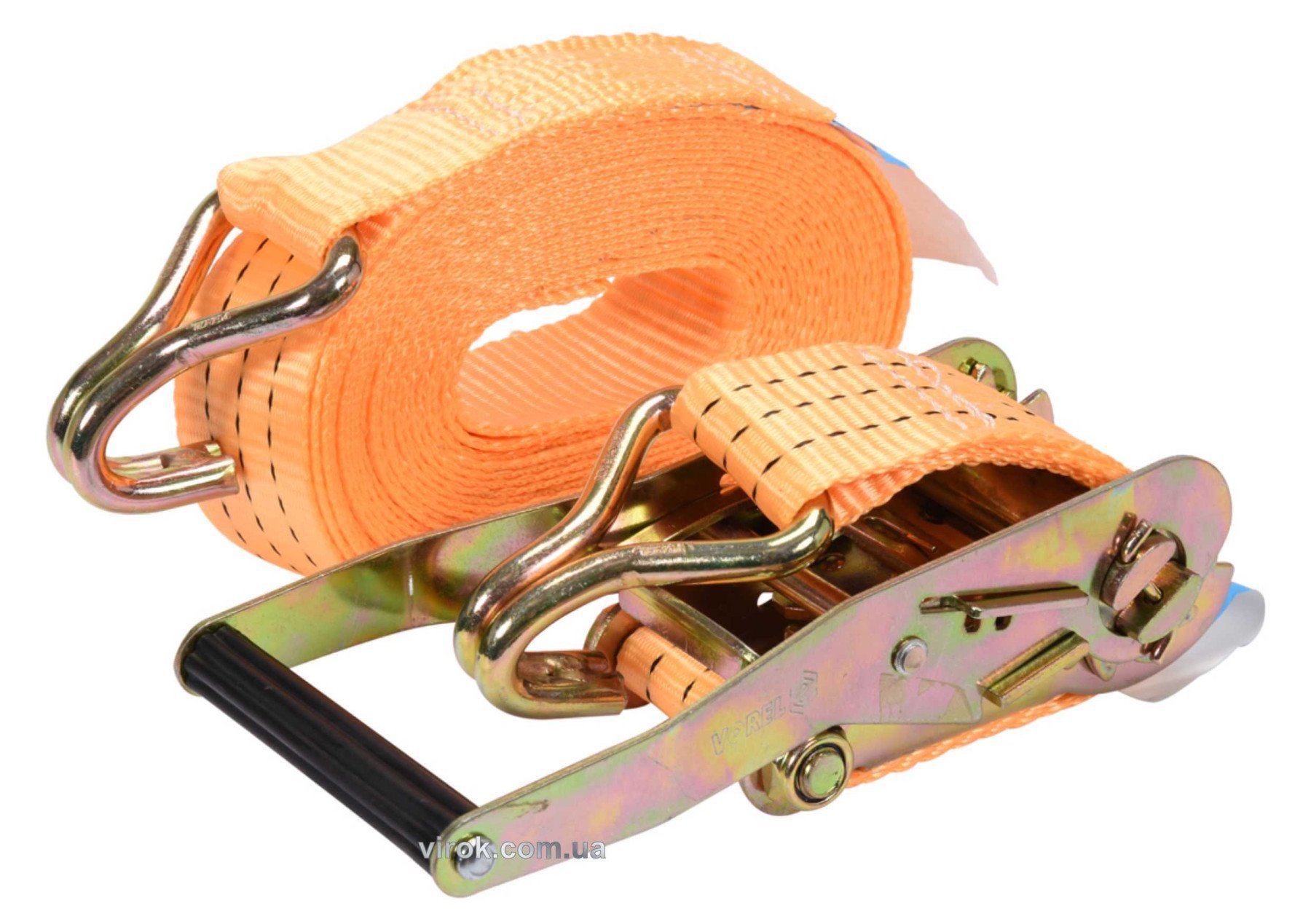 VOREL Пас для кріплення багажу з тріщаткою : сила натягу- 1500/3000 daN, 8 м х 50 мм, 2 елем.  | 824