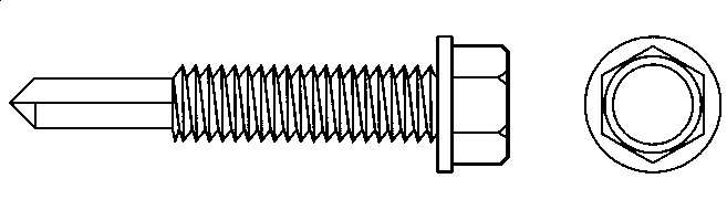 Саморез с усиленным сверлом 5,5х45