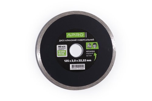 Диск по бетону 180х2,1мм (22-24%) Сплошной APRO