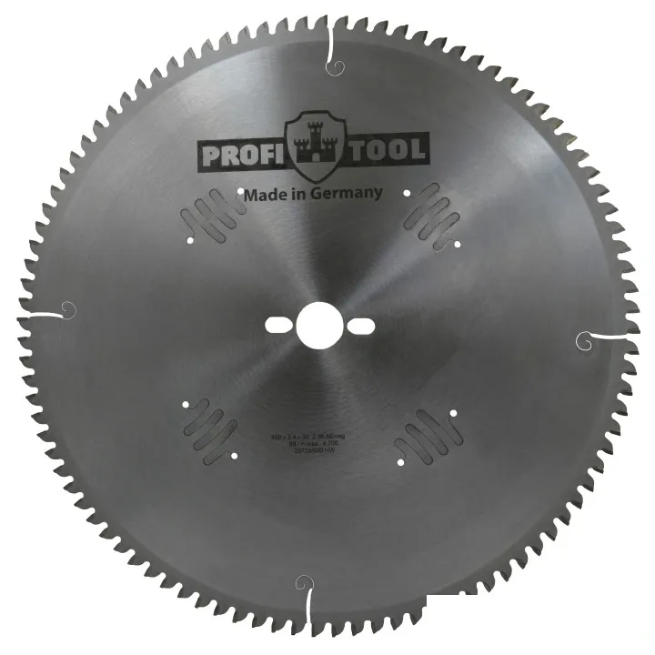 Диск пильный по алюминию 400х3.4х2.8х30 мм, Z=96, форма зуба TFneg, поперечный рез PROFITOOL