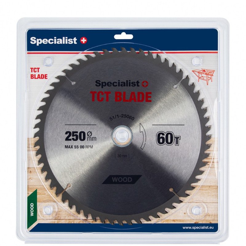 Specialist+ 51/1-25060 Диск відрізний по дереву 250x60Tx30/20