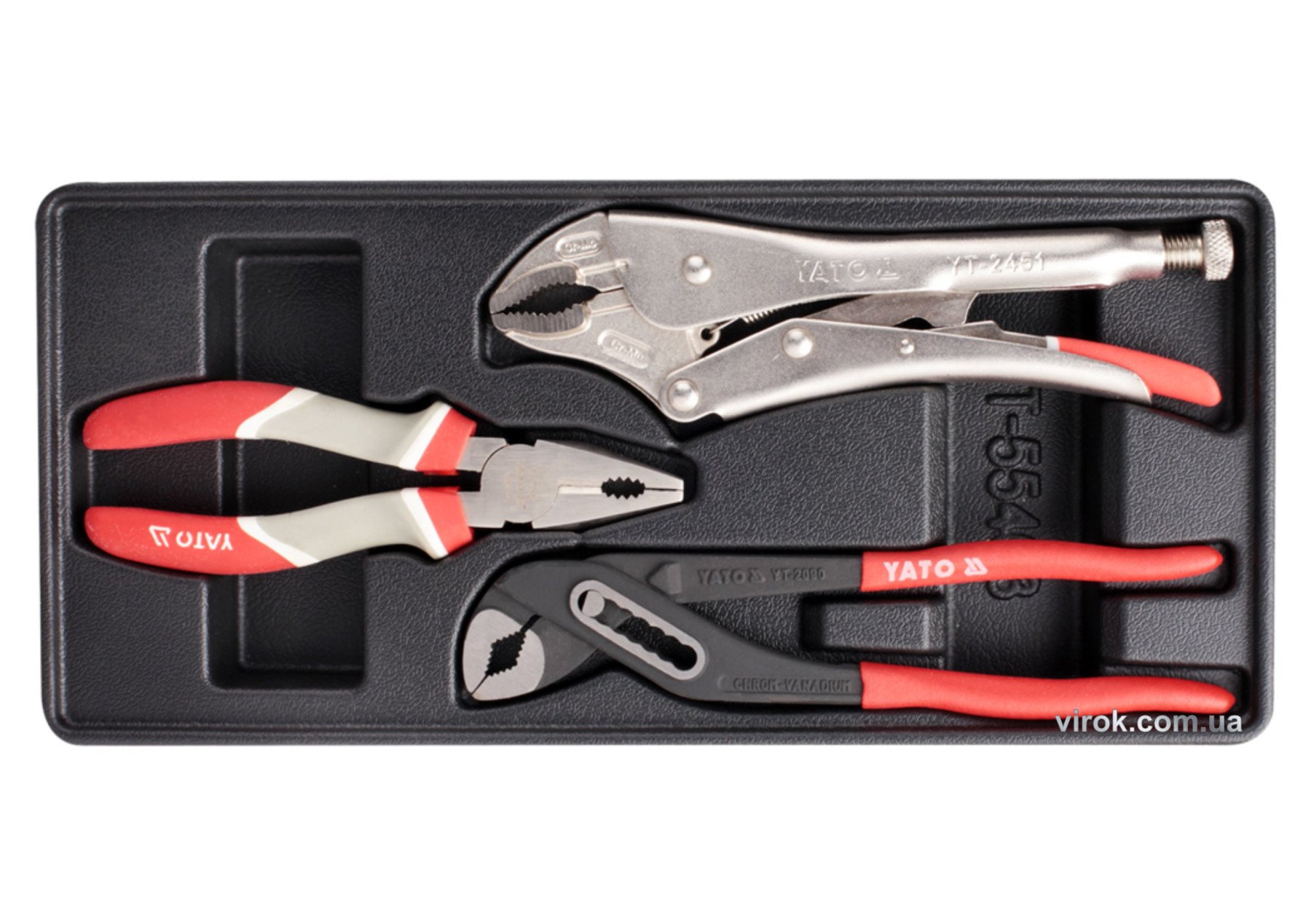 YATO Вклад до інструментальної шафи YATO : плоскогубці, кліщі. 3 Шт.  | YT-55463