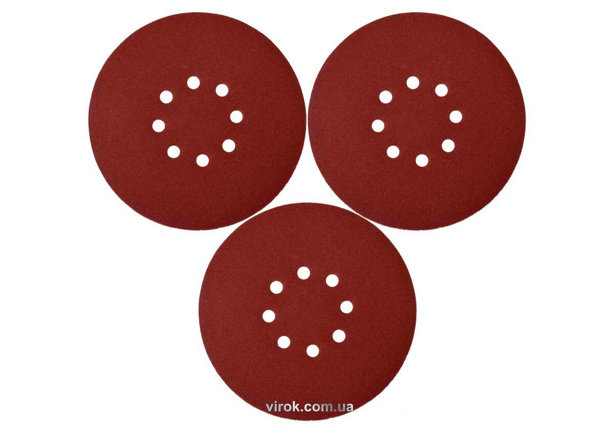 YATO Круг шліфувальний з наждачн. паперу з липучкою YATO: Ø= 180 мм, Р240, до YT-82341, 3 шт  | YT-8