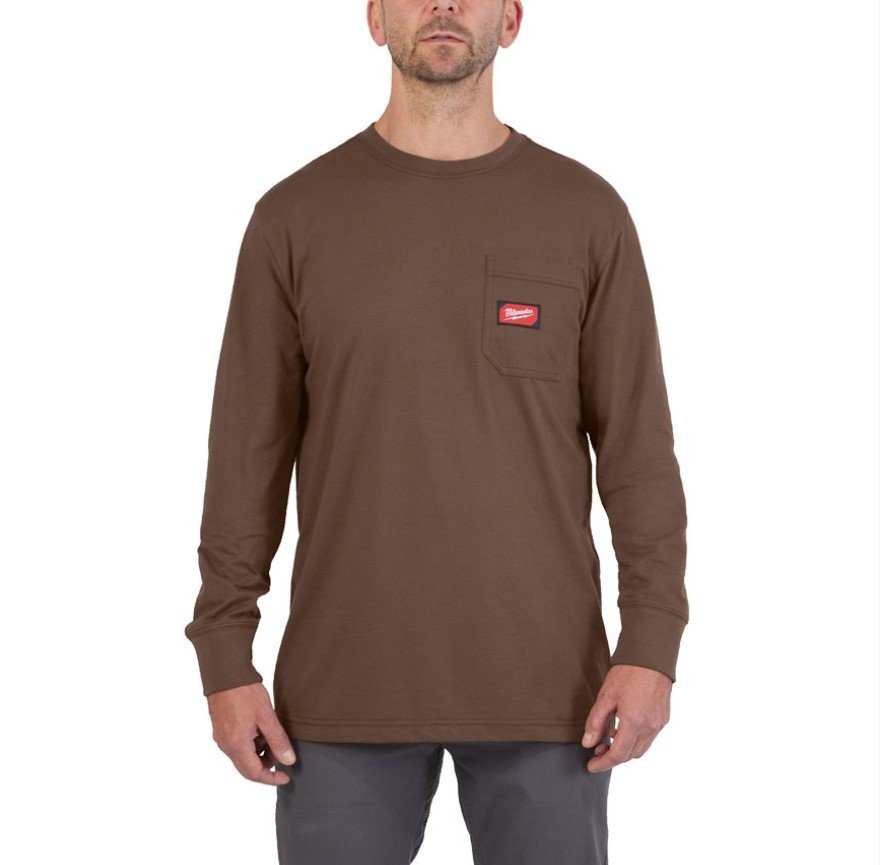 MILWAUKEE Футболка с длинными рукавами коричневая размер S | 4932493058