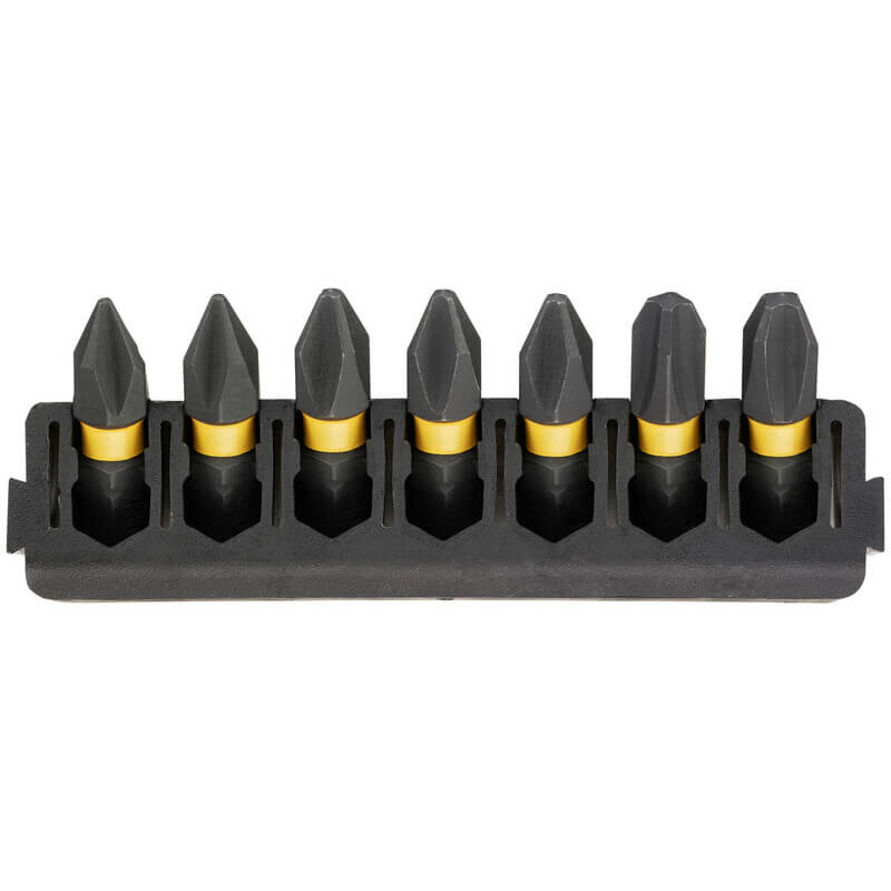 Касета з бітами DeWALT FlexTorq, L = 25 мм, Рh1 - 2 шт, Рh2 - 3 шт, Рh3 - 2шт