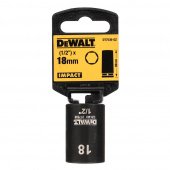 Головка торцева ударна "IMPACT" DeWALT, коротка, 1/2" х 18 мм, шестигранна | DT7536