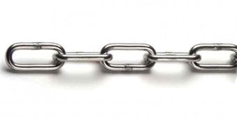 Цепь длиннозвенная  2,0 mm оцинкованная, хозяйственная котушка 60 м