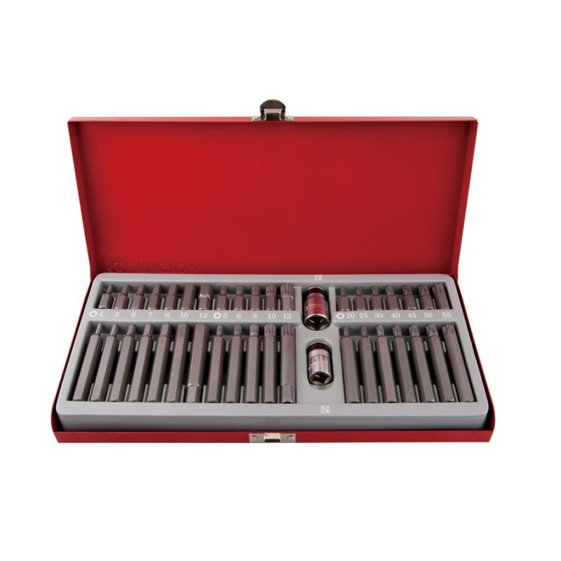 KING TONY Набор вставок (бит) 10 мм, TORX, SPLINE, HEX, 40 предмета | 1040CQ