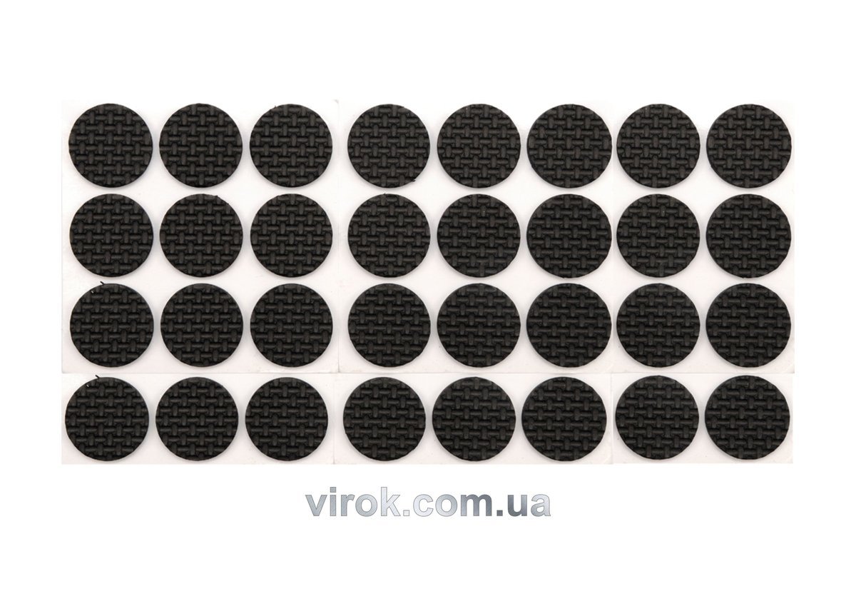 VOREL Протектор самоклеючий 18мм, набір 32шт чорні  | 74885