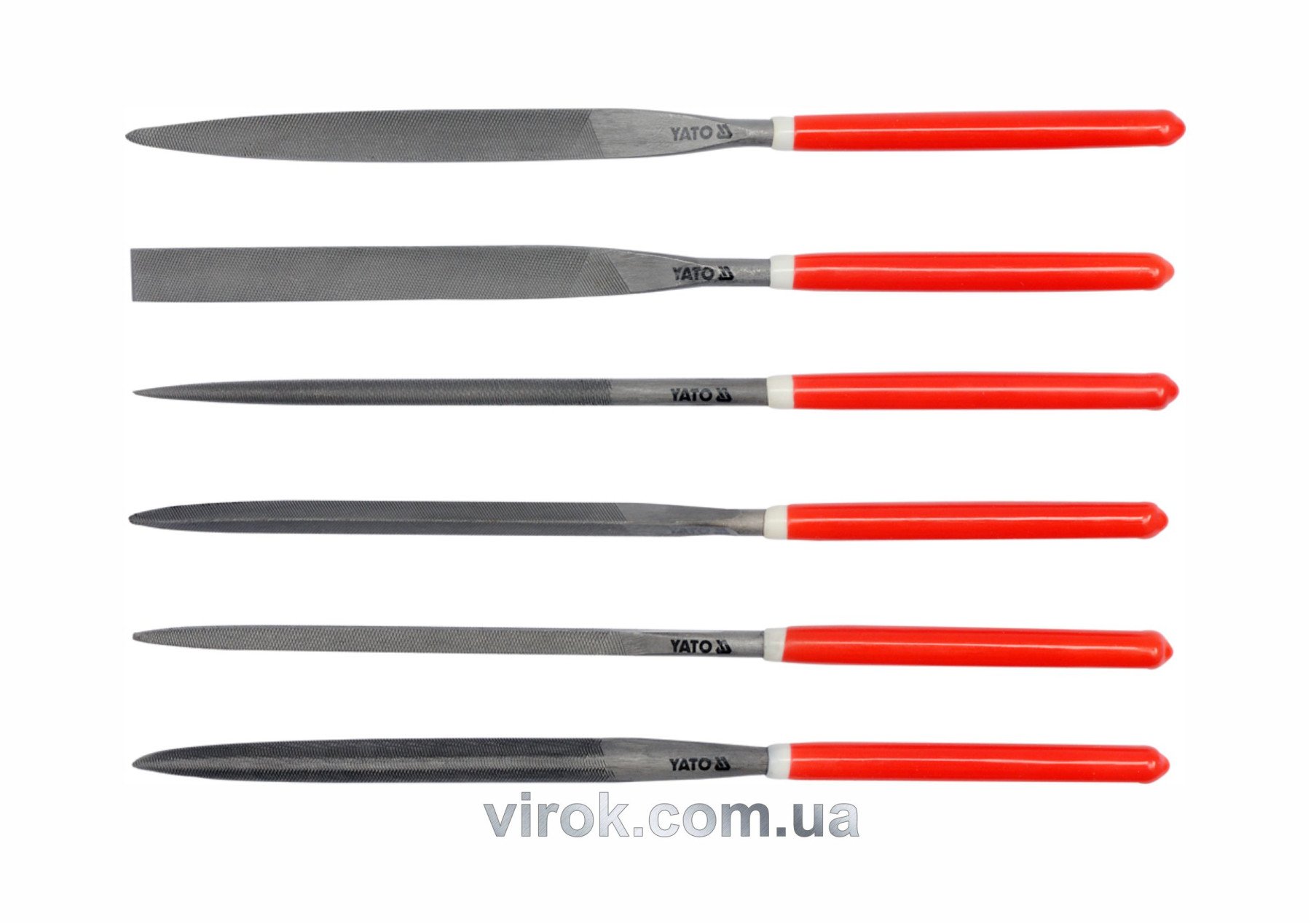 YATO Надфілі YATO : L= 180/85 мм, b= 5 мм. Набір 6 шт.  | YT-6162