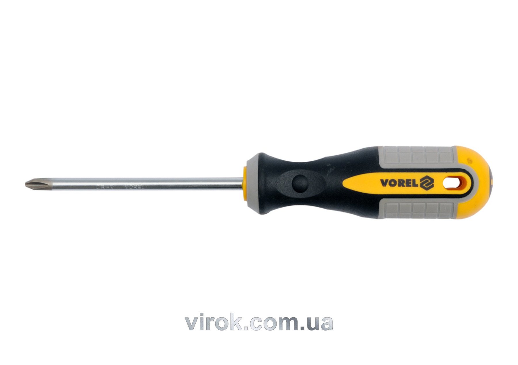 VOREL Викрутка хрестова : "Philips" PH1 х 100 мм. Cr-V  | 60964