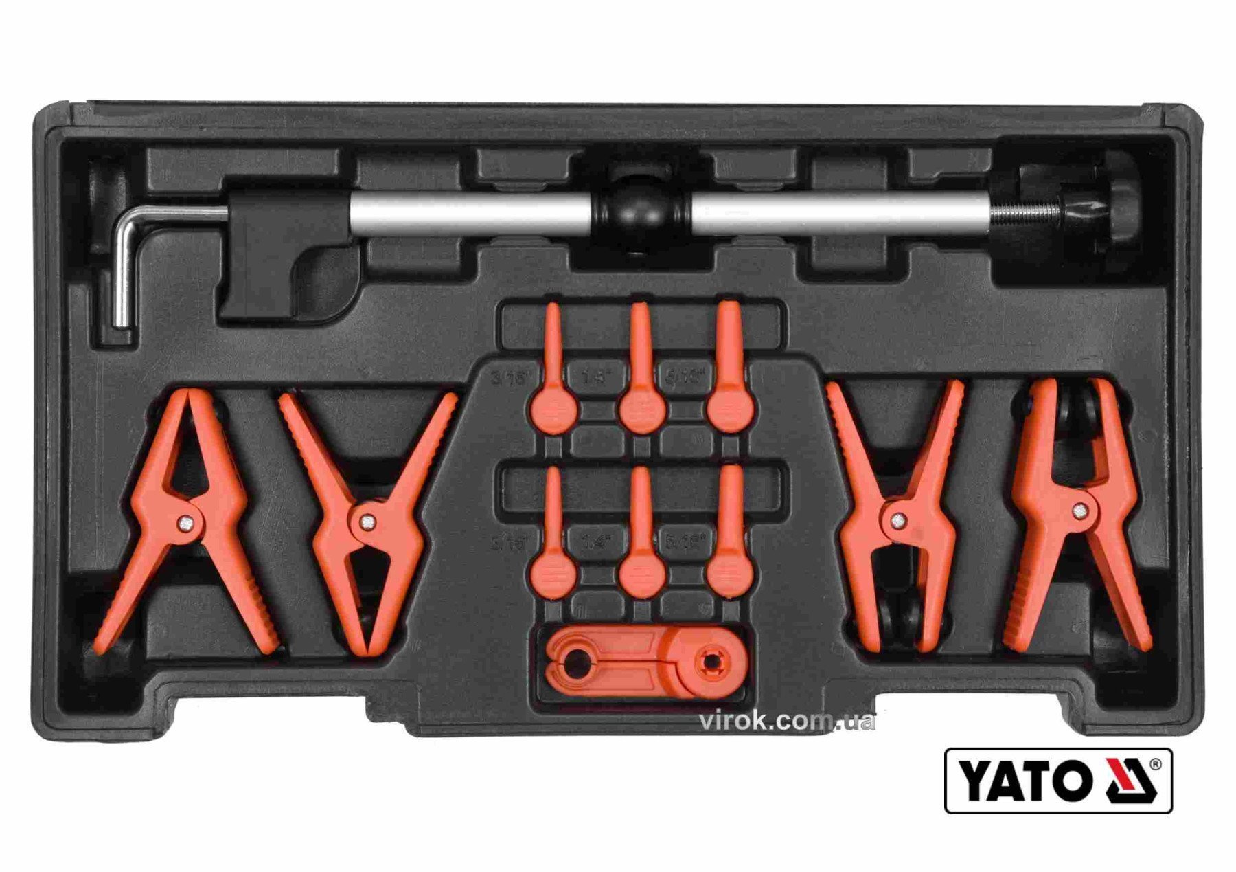 YATO Затискачі для металевих і гнучких проводів YATO : 12 шт + кейс  | YT-08392