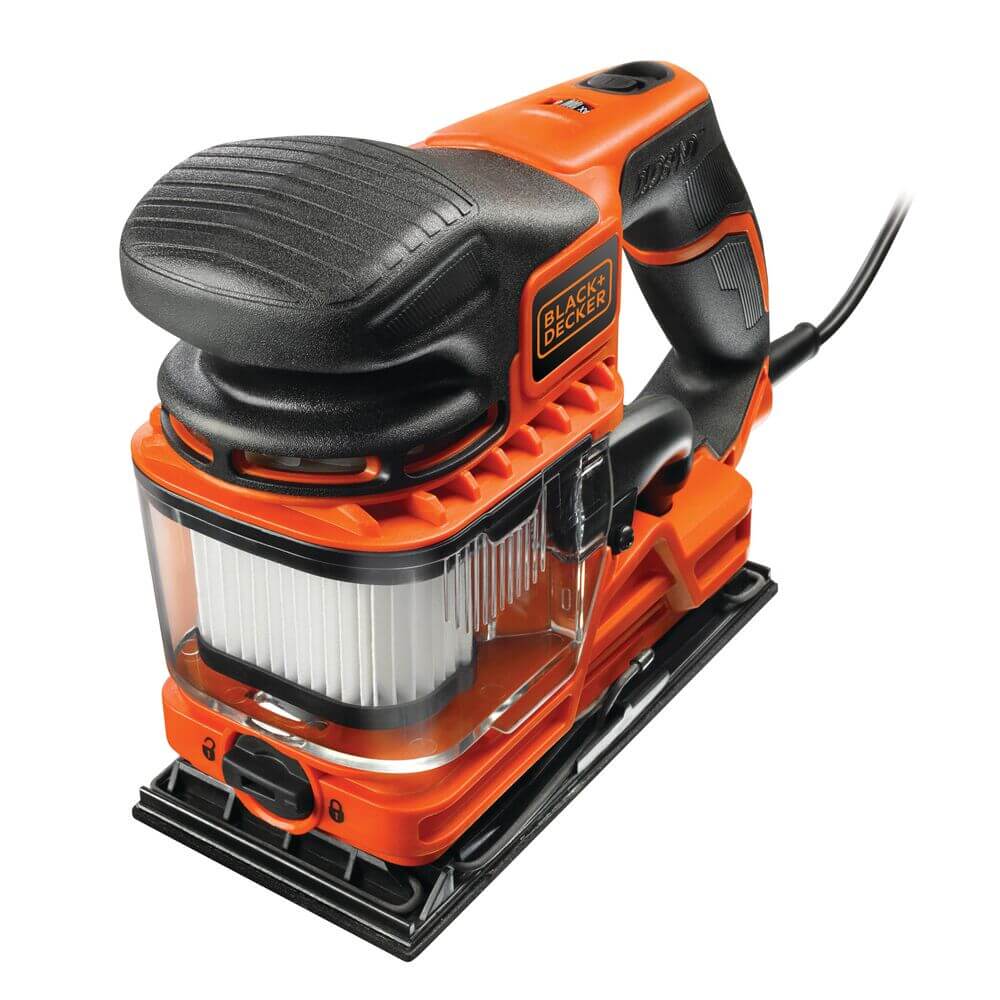 BLACK&DECKER KA330E Шлифмашина вибрационная, 260 Bт, 90х230 мм, пылесборник, шлифбумага.