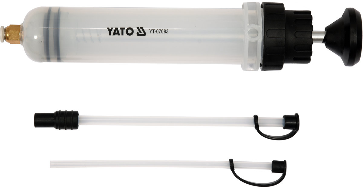YATO Шприц ручний для відсмоктовування технічної рідини YATO : 200 мл  | YT-07083