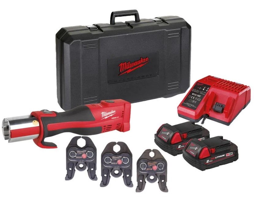 MILWAUKEE Аккумуляторный компактный бесщеточный инструмент для обжима труб M18 BLHPT-202C V-SET FORC