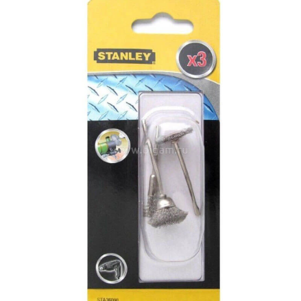 STANLEY STA36090 Набор стальных щеток для дрели 25, 15, 5 мм, 3 шт.