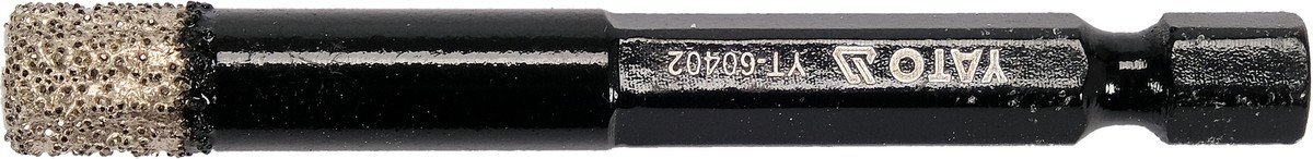 YATO Свердло з алмазним пругом YATO, Ø= 8 мм, l= 65/10 мм, з 6-гран. шпинделем- 1/4"  | YT-60402