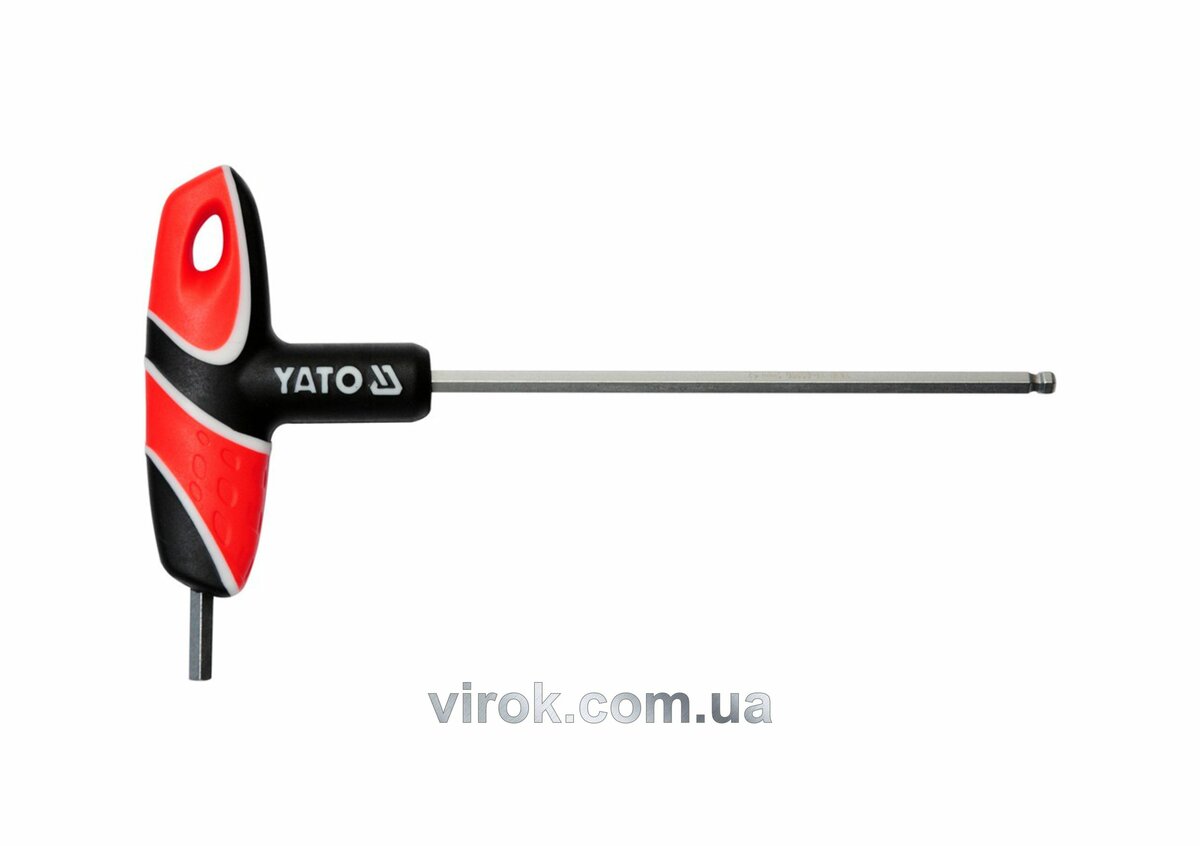 YATO Ключ шестигранний YATO : тип "T", M5 мм, двосторонній, кульковий наконечник L= 140 мм  | YT-055