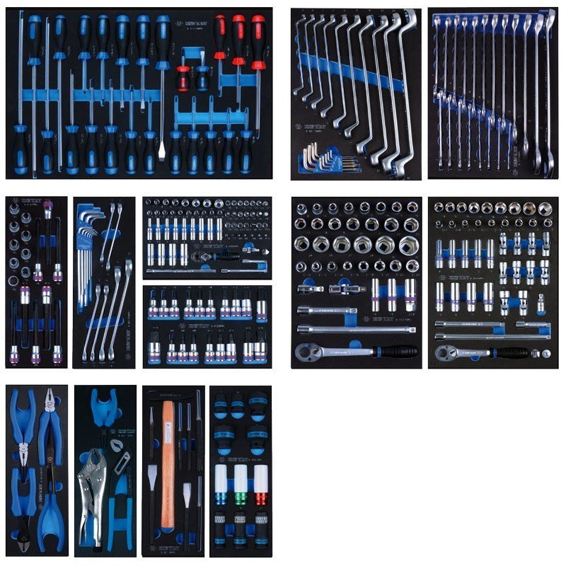 KING TONY Набор инструментов для тележки 286 пр.(Ложементы) (EVA ложемент) | 934-010MRVD