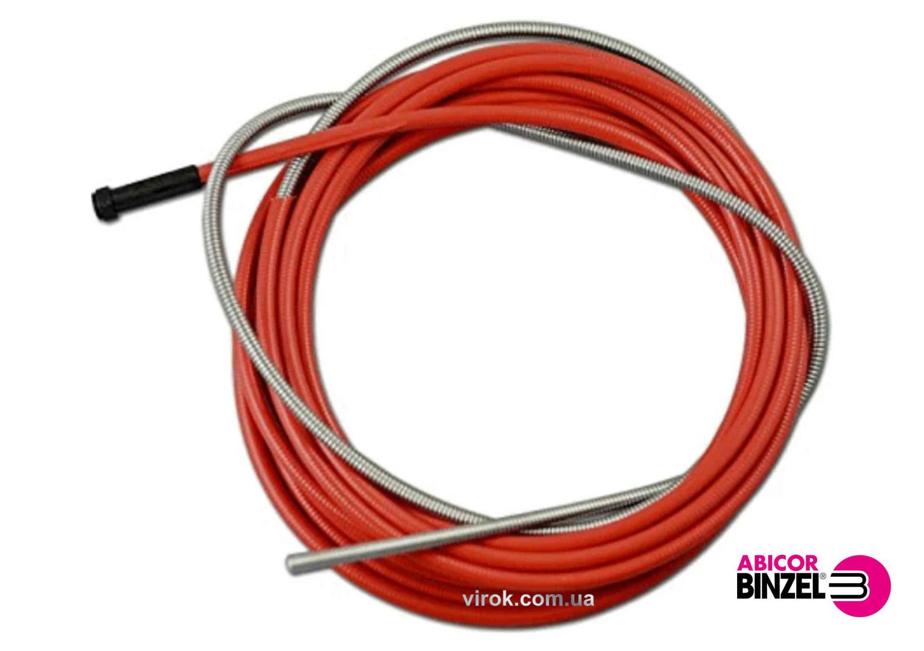 ABICOR BINZEL Спіраль подаюча червона : 2.0 x 4.5 x 340 мм, для дроту 1.0 - 1.2 мм | 124,0026