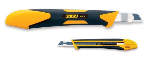 Нож OLFA XA-1 "Standard Models" с выдвижным лезвием, с противоскользящим покрытием, автофиксатор, 9м