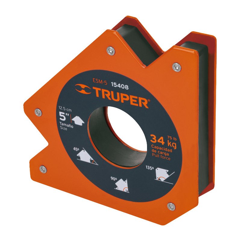 TRUPER ESM-5 Кутник магнітний, для зварювання, до 34 кг кут 45°, 90°, 135°