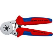 KNIPEX Пресс-клещи для контактных гильз, квадратный обжим, самонастраивающиеся, с боковой установкой