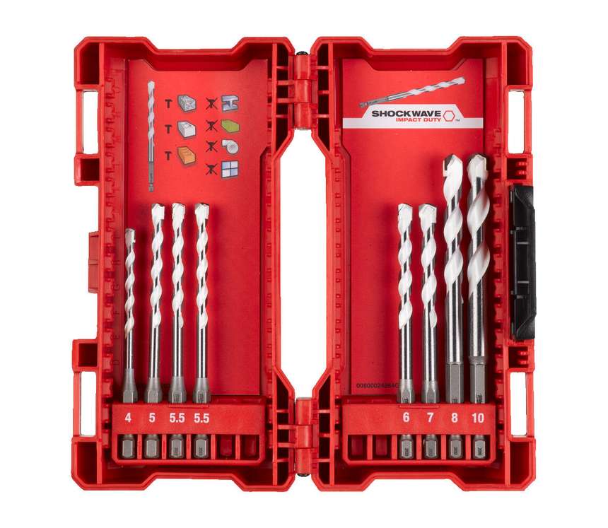 MILWAUKEE Набор сверл универсальных HEX 8 предметов (4-10 мм) | 4932471113