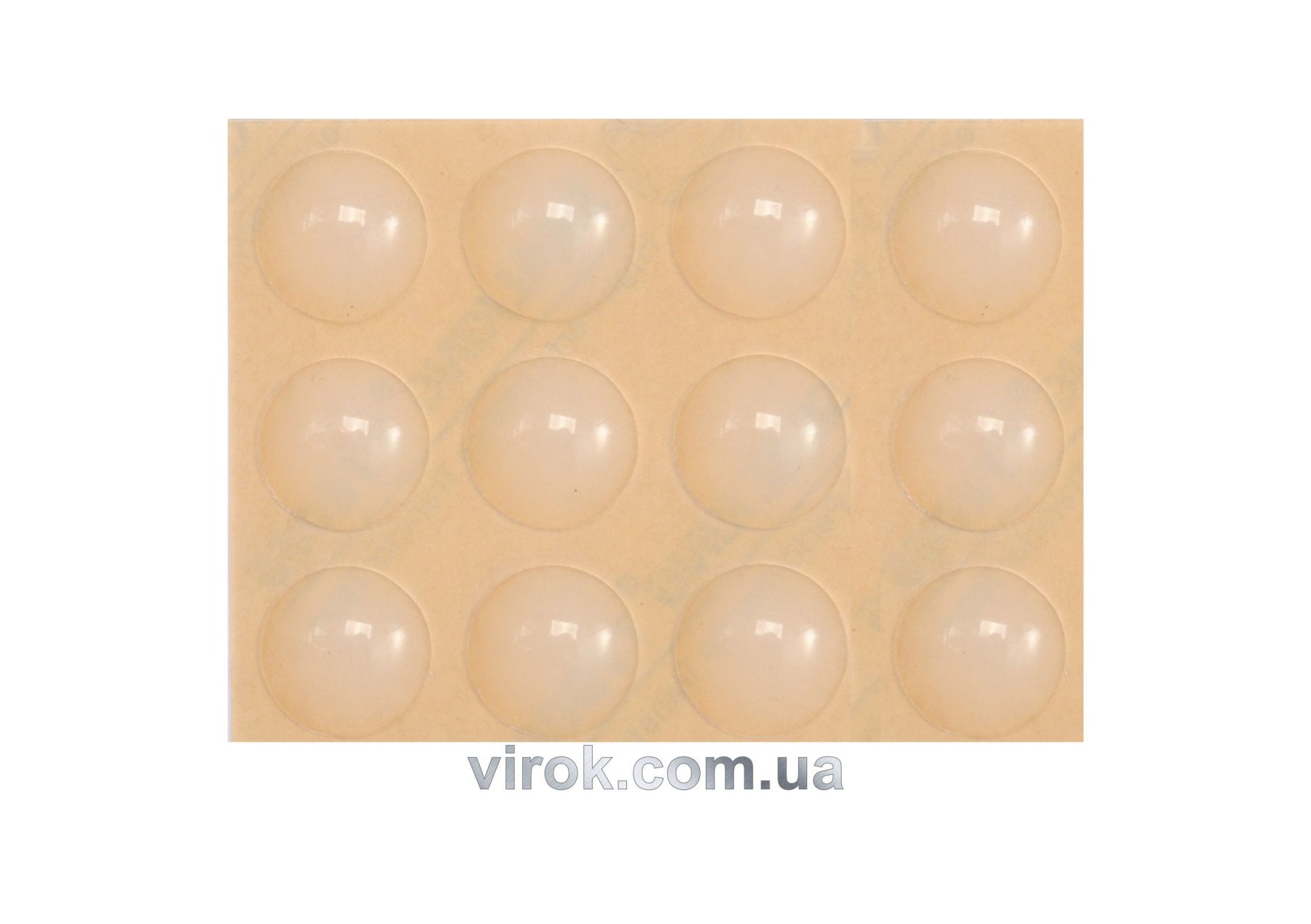 VOREL Прокладка силіконова самоклеюча під меблі , 13мм, набір 12шт  | 74912