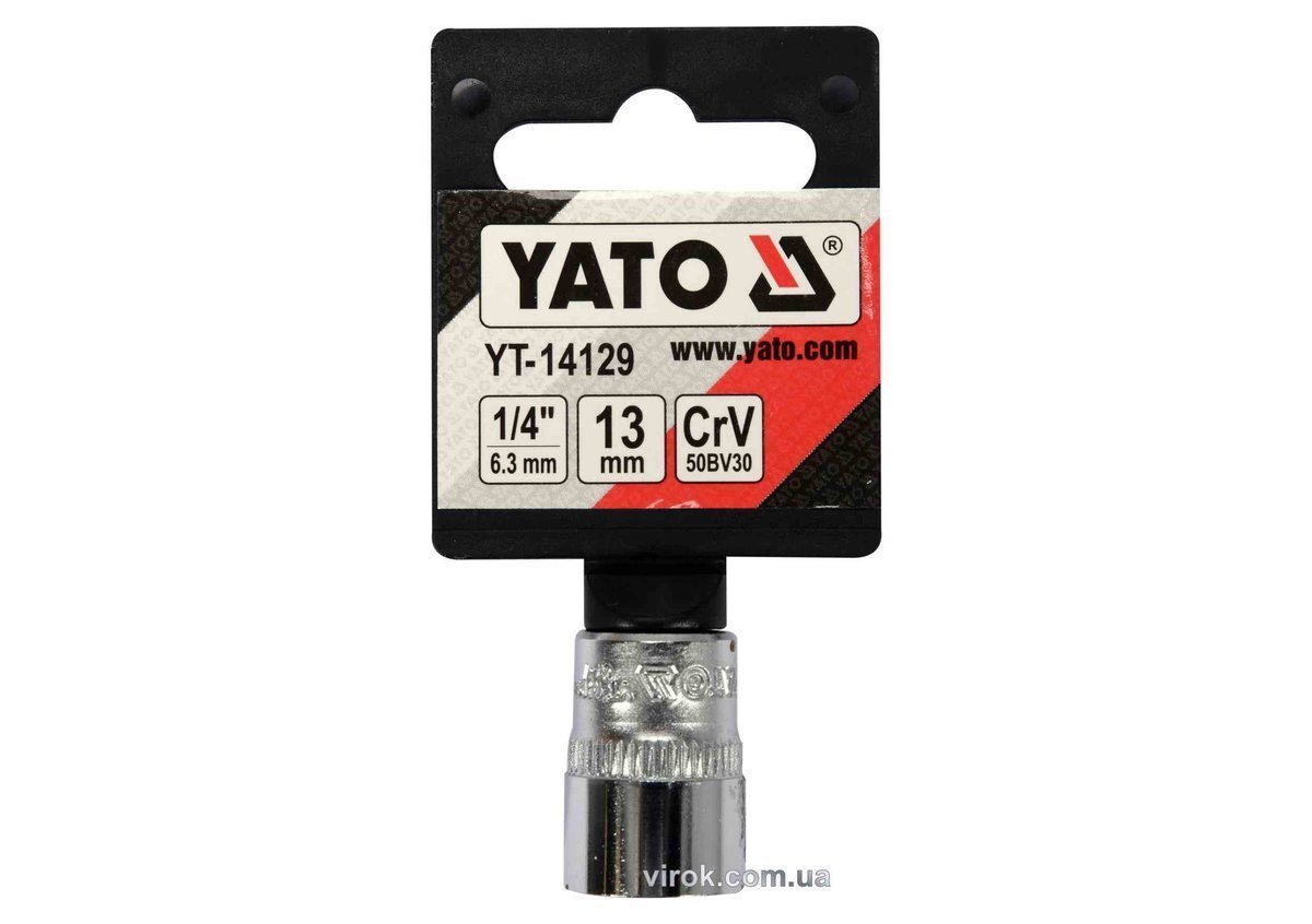 YATO Головка торцева 6-гранна YATO : квадрат 1/4", М13, CrV  | YT-14129