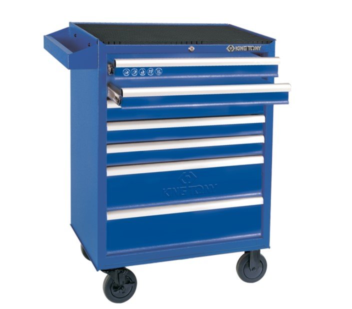 KING TONY Тумба передвижная, 7 ящиков, с фиксацие колес. Синяя | 87434-7B-B