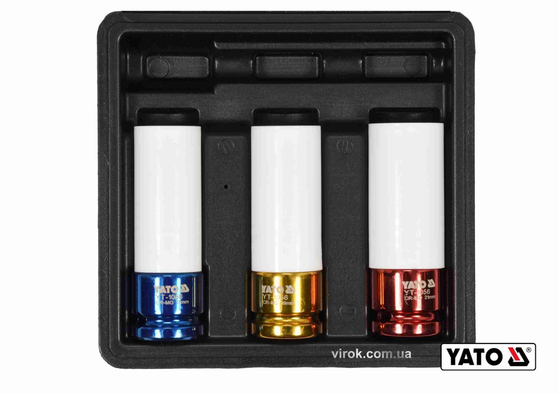 YATO Головки YATO для алюмінієвих дисків, з квадр. 1/2", М=17;19;21мм,  | YT-1056