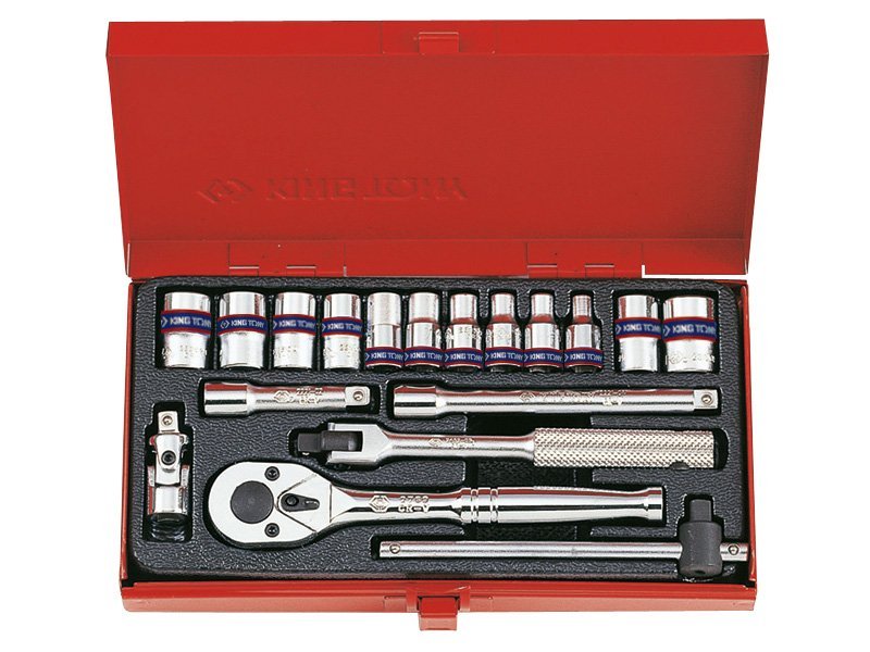 KING TONY Набор головок 1/4" 18 пр. (4-12mm) | 2519MR