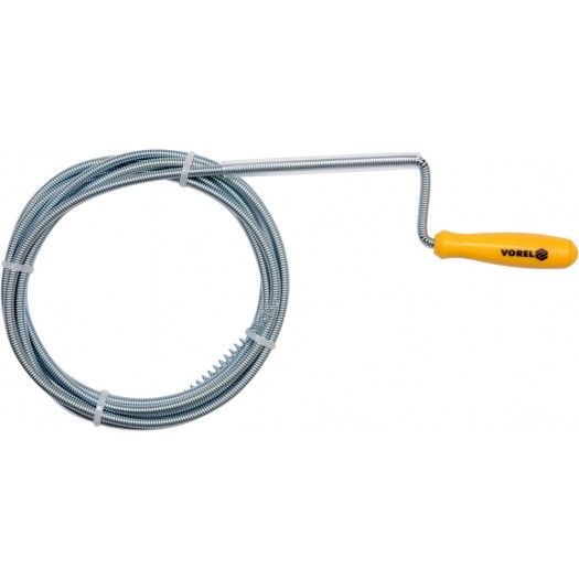 VOREL Трос пружний для чистки каналізаційних труб , Ø= 6 мм, l= 3 м  | 55542