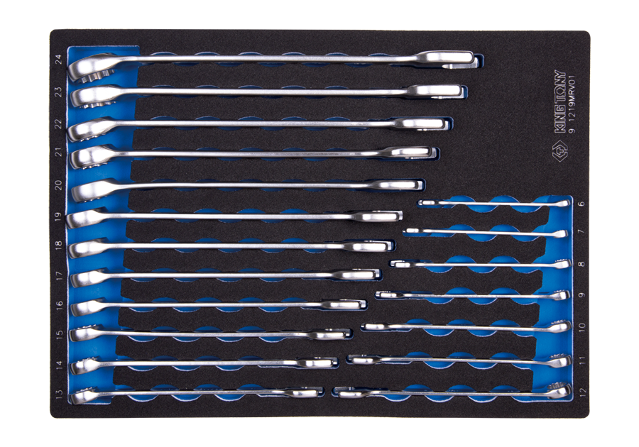 KING TONY Набор ключей рожково-накидных (6-24mm) 19 ед. в ложементе EVO | 9-1219MRV01