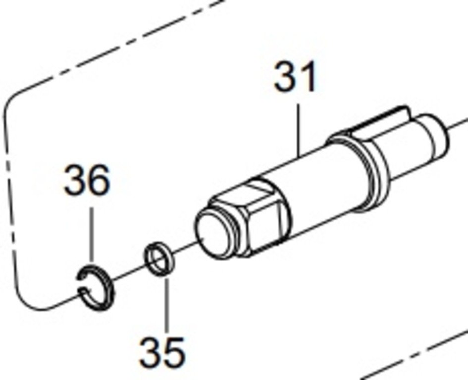 KING TONY Вал стандартный в сборе (сост.31,35,36) для 33411-020 | 33411-CTK3