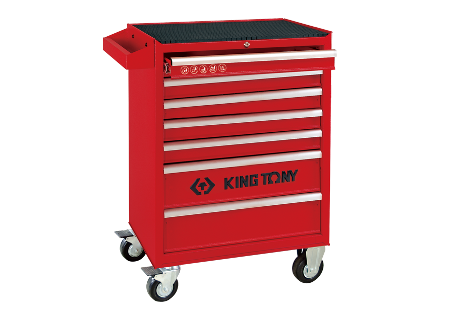 KING TONY Тумба на колесах, 7 ящиков, с замком (открывается только одна полка) | 87434-7G