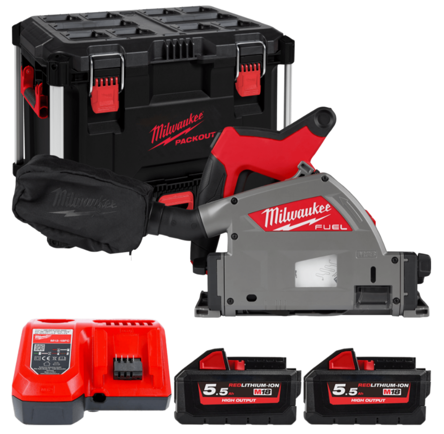 MILWAUKEE Аккумуляторная погружная пила по дереву и пластику 55 мм M18 FPS55-552P, 4933478778 | 4933